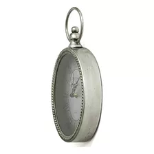 Stratton Home Decor Reloj De Pared Ovalado Antiguo Plata