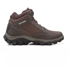 Bota Trekking Stone Alpino Base Goma Hombre Dxt Cod 4106