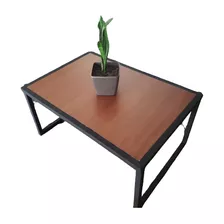 Mesa Ratona De Hierro Y Madera De 66 X96 Cm