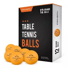 Pelotas De Ping Pong Naranja, Pro-spin, 3 Estrellas Caja 12.