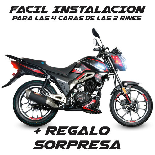 Kit Sticker Rin Reflejantes Vento Cyclone 150 + Regalo Foto 4