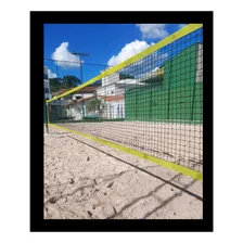 Rede Beach Tennis C/ 4 Fx Amarelas Fio 1,5mm Med 1,00 X 8,20
