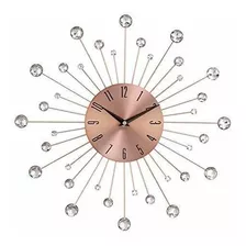 Reloj De Pared Estrella Metalizada Con Cristales, 15puLG X