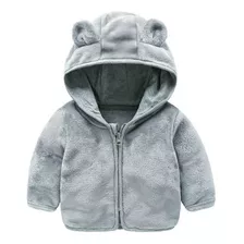 Jaqueta Infantil Menino Orelhas De Urso Inverno Fleece Plush