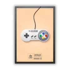 Placa Decorativa Controle Super Nintendo - Gamer - Retro 