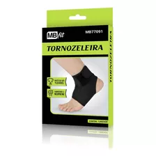 Tornozeleira Neoprene Ajustável E Flexível Preta