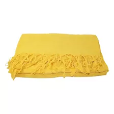 Manta Para Sofá 100% Algodão Luxuosa 1,80m X 2,40m Cor Amarelo