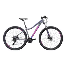 Bicicleta 29 Oggi Float Sport 2024 21v Feminina Mtb Cor Grafite-rosa-azul Tamanho Do Quadro 15