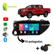 Central Multimidia Android Hilux 2016-2021 10 Pol + Câmera