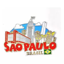 Imã De Geladeira Cidade De São Paulo Brasil Ótimo Souvenir