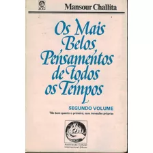 Livro Os Mais Belos Pensamentos De Todos Os Tempos