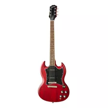 Guitarra Eléctrica EpiPhone Modern Sg Classic Worn P-90s De Caoba Cherry Desgastado Con Diapasón De Laurel Indio