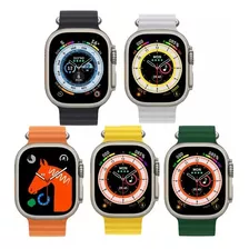 Relógio Smartwatch Hw8 Ultra Max C Monitoramento De Glicose Cor Da Caixa Prateado Cor Da Pulseira Laranja