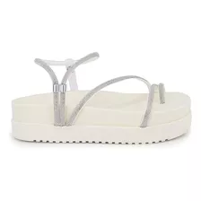 Sandalia Papete Feminina Birken Flat Com Strass Confortável 