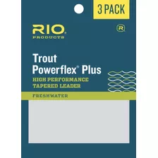 Rio Fly Fishing Power Flex-plus 9 Pies 4x Lideres De Pesca,