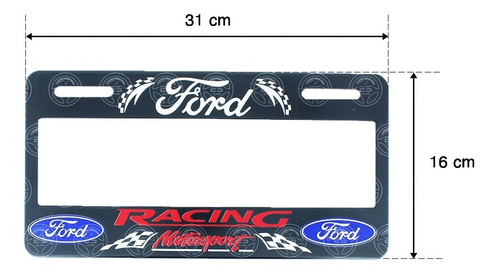 Par Marco Porta Placas Impreso Ford Auto Camioneta Lobo 4x4 Foto 9