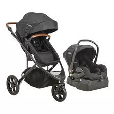 Carrinho De Bebê Trek Preto Bebê Com Conforto E Base - Kiddo