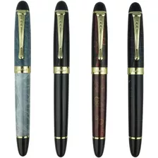 4 Plumas Estilografica Jinhao X450 Azul Negro Rojo Hielo