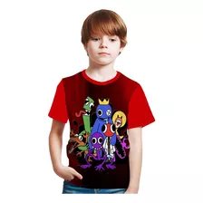 Camiseta Promoção Rainbow Friends Vermelha Infantil