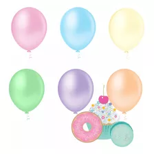 Balão Bexiga Candy Color 9 Polegadas Tom Pastel Arco Bebê