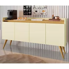 Aparador Buffet Para Sala Balcão 4 Portas Gold -várias Cores