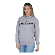 Moletom Feminino Estampado Blusa De Frio Canguru Texas Farm