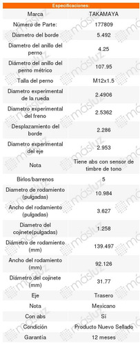 Maza Rueda Trasera Ford Taurus 93 Al 00 Foto 2