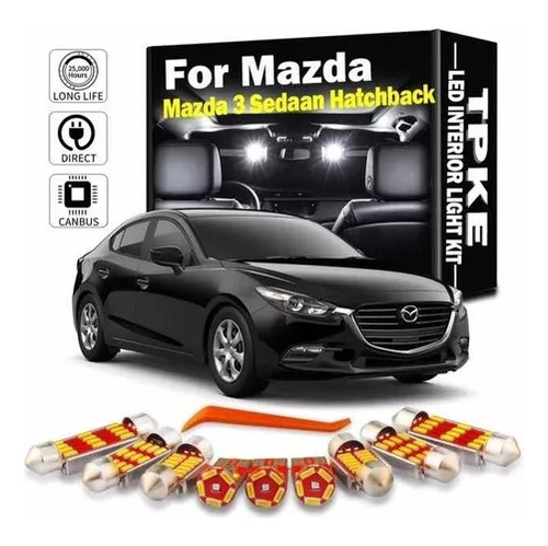 Led Premium Interior Mazda 3 Sedan 2014 2018 + Herramienta Foto 2