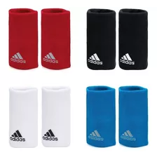 Par Munhequeira adidas Wristband Longa Tênis Padel Squash Cor Azul Tamanho Longa ( 13cm )