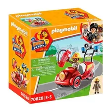 Brinquedo Playmobil Minicarro De Resgate De Incêndio 23pcs