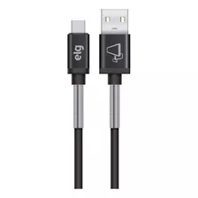 Cabos Usb Tipo C Turbo Para Samsung A12 A30s A31 A50 Cor Preto