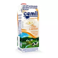 Leite Cemil Zero Lactose Caixa Com 12u De 1l Semi Desnatado