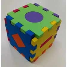 Dado Cubo Didactico Bebes Multicolor Geometria Encastrable