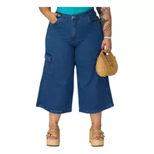Calça Jeans Plus Size Feminina Grande Alta C/ Lycra 46 Ao 56