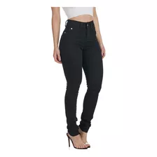 Calça Jeans Feminina Preta Skinny Cintura Alta Tam 34 Ao 54