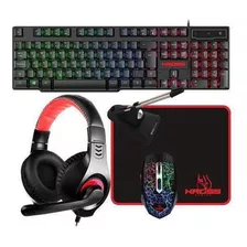 Kit Gamer Teclado, Mouse, Headset, Mousepad E Mouse Bungee