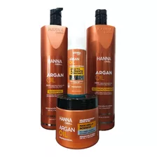 Kit 1 Lt Hanna Caball Aceite De Argan Cabellos Alisados 