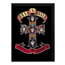 Quadro Guns N' Roses Appetite For Arte Moldura 42x29cm