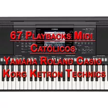 Pacote 67 Católicos Playbacks Midi Para Teclado Yamaha