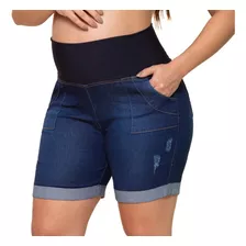Short Gravida Feminino Jeans Cos Anatômico