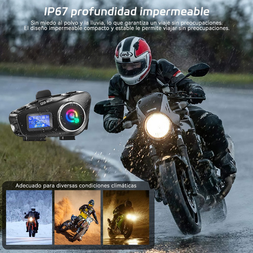 Audfonos Para Casco De Motos Bluetooth5.3 Impermeables Ip67 Foto 7