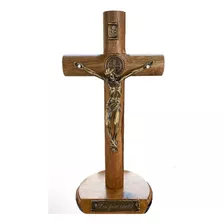 Cruz Crucifixo Parede Mesa De São Bento Pequeno Madeira 12cm