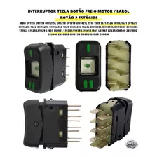 Interruptor 24v Tecla Freio Motor Farol 2 Estagios Preto Mb