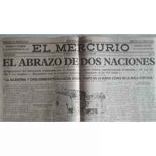 Portada Histórica El Mercurio Abrazo De Dos Naciones