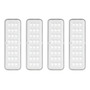 Kit 04 Luminárias De Emergência 30 Leds Elgin 6500k Cinza 127/220v