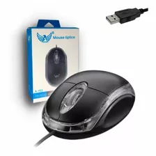 Mouse Óptico Confortável Com Fio Usb Compacto 3 Botões