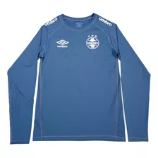 Camisa Malha Térmica Umbro Grêmio Manga Longa Azul 2020 