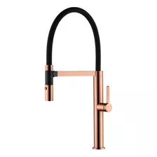 Misturador Monocomando Gourmet Bica Removivel Rose Gold Lexx Acabamento Brilhante