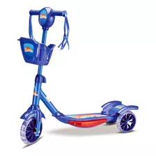 Patinete Infantil 03 Rodas Com Cesta Azul - Samba Toys