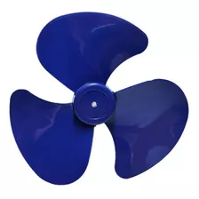 Hélice P/ Ventilador Faet 30cm Azul Furo Meia Lua